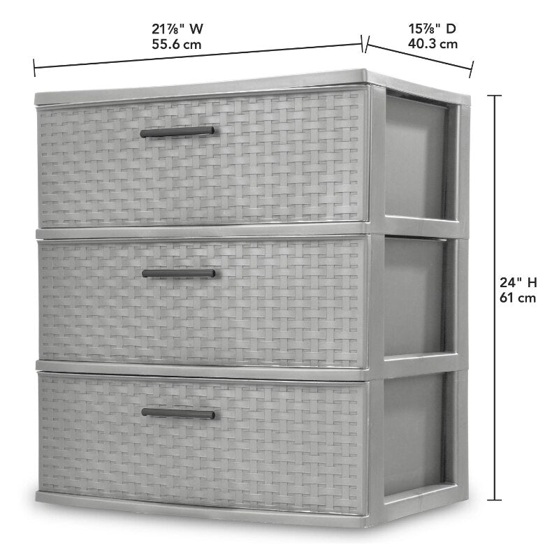 Drawer Wide Weave Tower Espresso