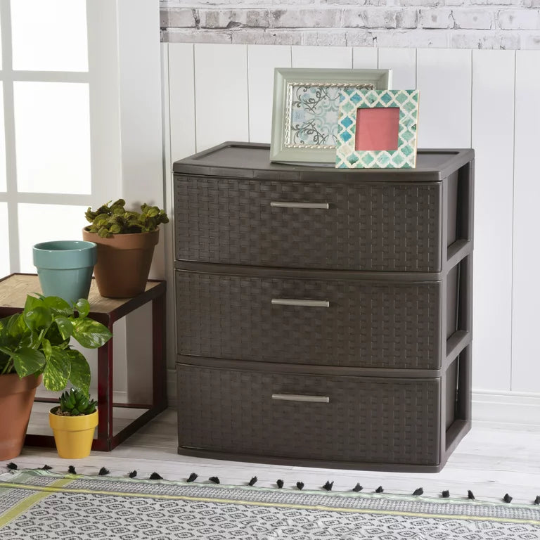 Drawer Wide Weave Tower Espresso